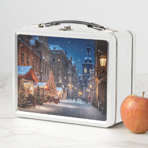 Prague castle metal lunch box