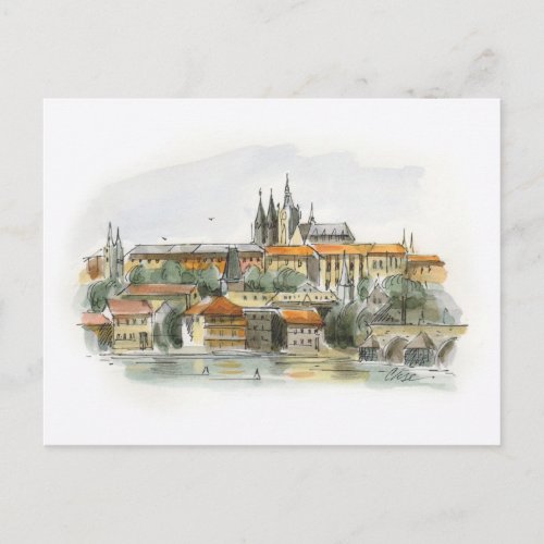 Prague Castle post card