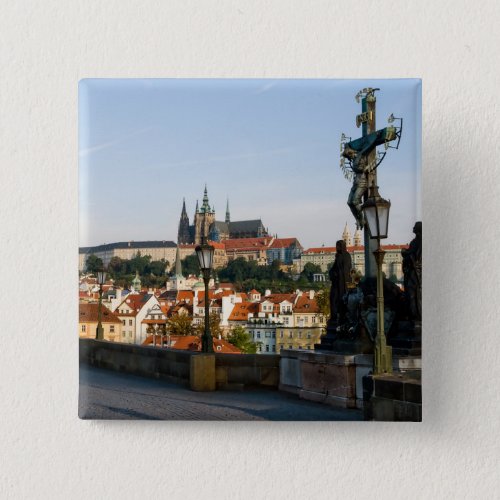 Prague Castle view from Charles bridge Czech R Button