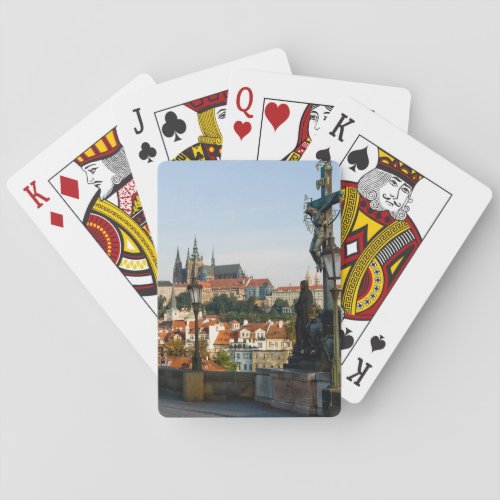 Prague Castle view from Charles bridge Czech R Playing Cards