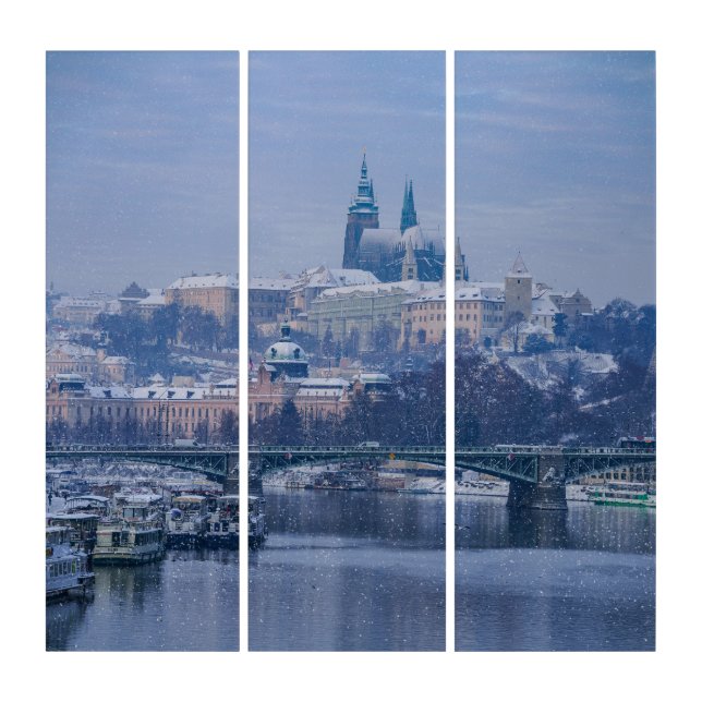 Prague Castle Winter Wonderland Triptych (Front)