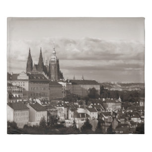 Prague Castle with Saint Vitus Cathedral in Czech  Duvet Cover