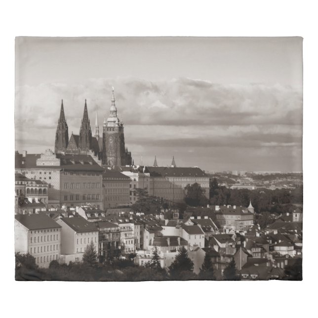 Prague Castle with Saint Vitus Cathedral in Czech  Duvet Cover (Front)