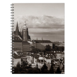 Prague Castle with Saint Vitus Cathedral in Czech Notebook
