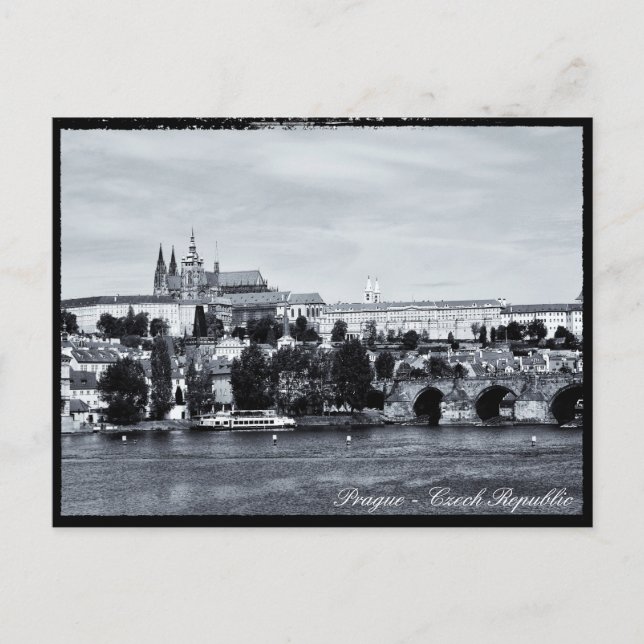 Prague, Charles Bridge, Hradcany Castle, Czechia Postcard (Front)