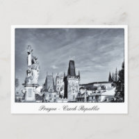 Prague, Charles Bridge Statues, City Towers /Czech Postcard