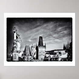 Prague & Charles Bridge Tower /Czechia Poster
