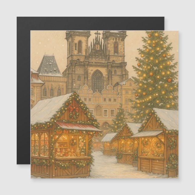 Prague Christmas Holiday Art Winter Scene – Gift (Front/Back)