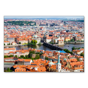 Prague Cityscape Table Number