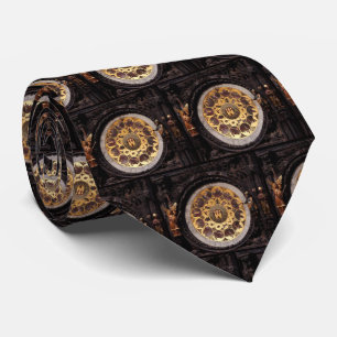 Prague Clock Decoration Neck Tie