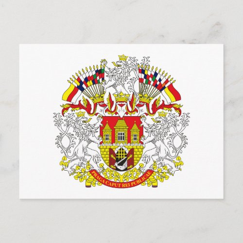 Prague Coat of Arms Postcard