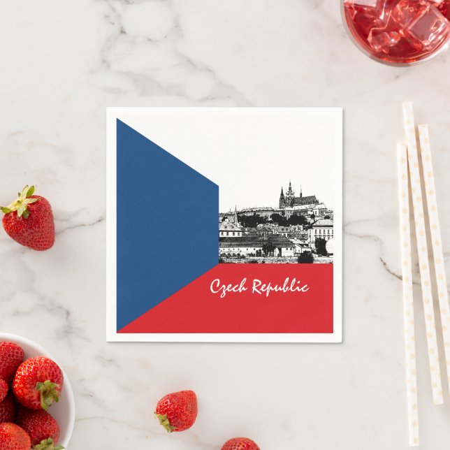 Prague & Czech flag - historical Czechia /sports Napkins (Insitu)