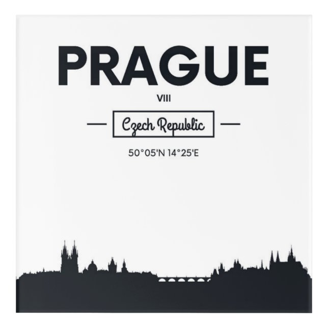 Prague, Czech Republic Acrylic Print (Front)