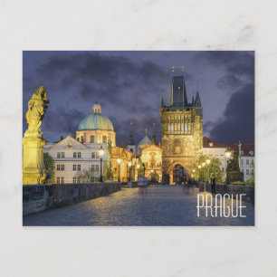 PRAGUE CZECH REPUBLIC beautiful town square Postcard
