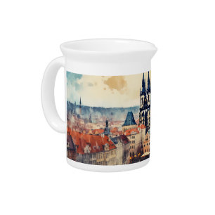 Prague Czech Republic Beverage Pitcher