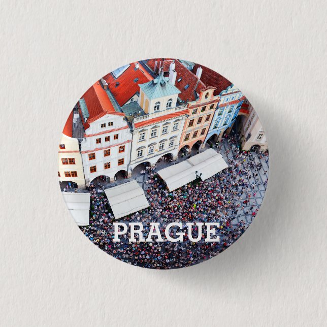 Prague, Czech Republic Button (Front)