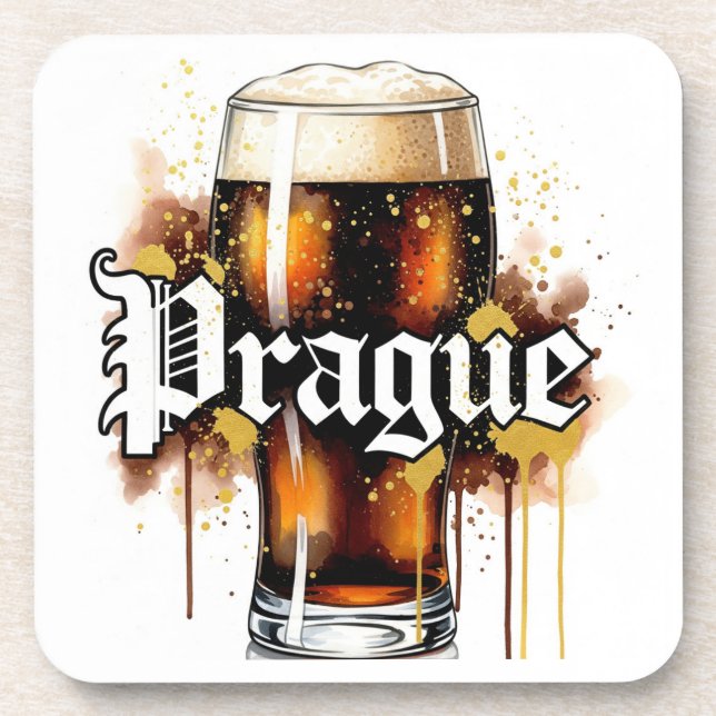 Prague, Czech Republic, by Natasha Us  Beverage Coaster (Front)