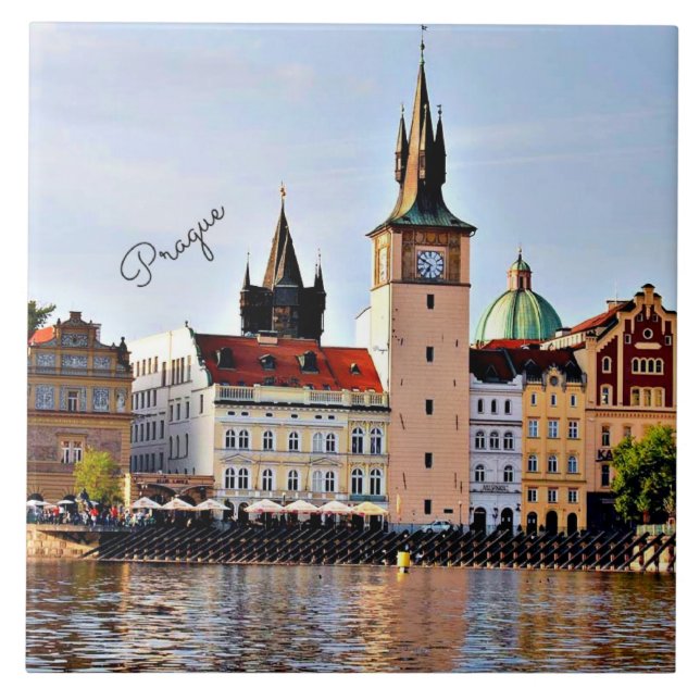 Prague, Czech Republic, Ceramic Tile (Front)