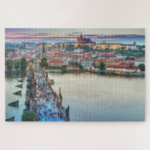 Prague Czech Republic Charles Bridge Travel Photo Jigsaw Puzzle
