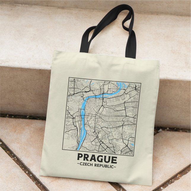 Prague, Czech Republic City Map Tote Bag (Creator Uploaded)