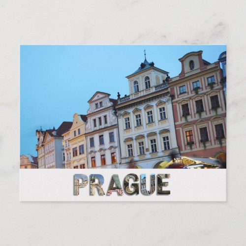 Prague Czech Republic City Travel Photo Postcard
