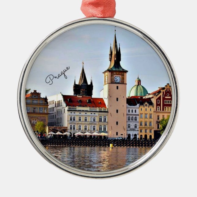 Prague, Czech Republic,  cityscape Metal Ornament (Front)