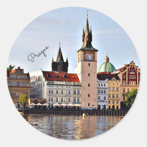 Prague Czech Republic Classic Round Sticker