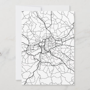 Prague, Czech Republic Map Invitation