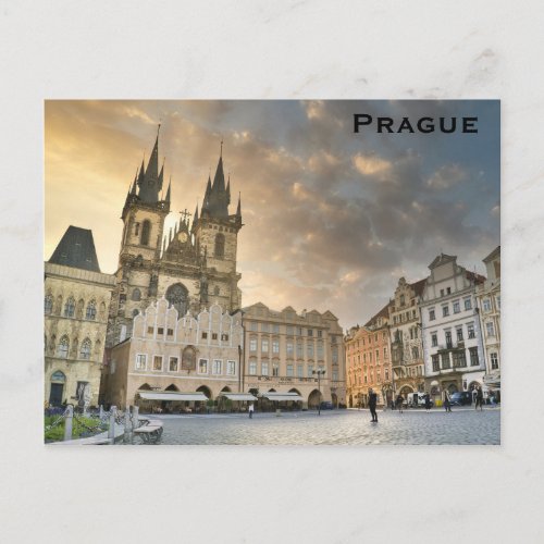 Prague Czech Republic Old Town Travel Photo Postcard