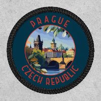 Prague Czech Republic Retro Distressed Circle