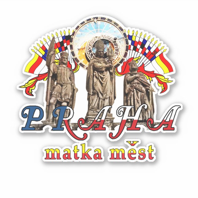 Prague Czech Republic Sticker (Front)