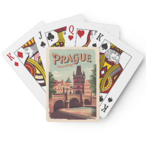 Prague Czech Republic Travel Art Vintage Poker Cards