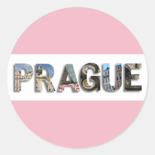 Prague Czech Republic Travel Photo Classic Round Sticker