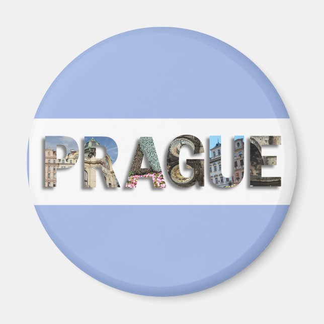 Prague Czech Republic Travel Photo Magnet (Front)