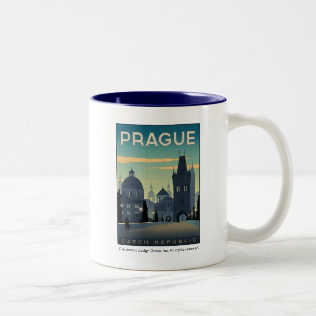 Prague, Czech Republic Two-Tone Coffee Mug (Right)