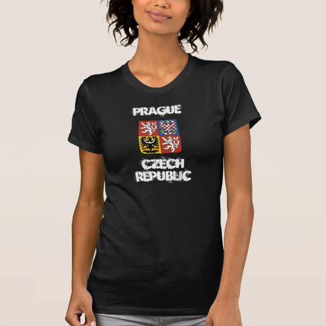 Prague, Czech Republic with coat of arms T-Shirt (Front)