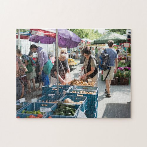 Prague Farmers Market Czech Republic Vegetables Jigsaw Puzzle