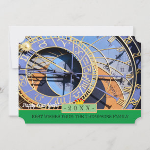 Prague & Happy New Year! Wishes Card /architecture