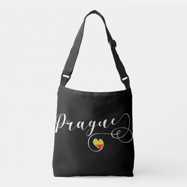 Prague Heart Bag, Czech Republic Crossbody Bag (Front)
