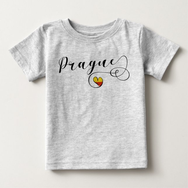 Prague Heart, Czech Republic Baby T-Shirt (Front)