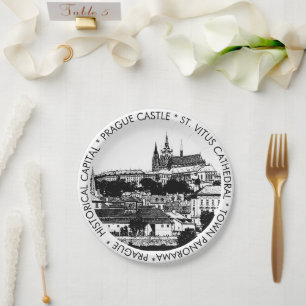 Prague, Historical city, Castle - Czech (party) Paper Plates