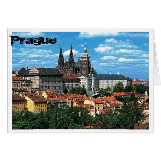 Prague In Blue Cards (Front Horizontal)