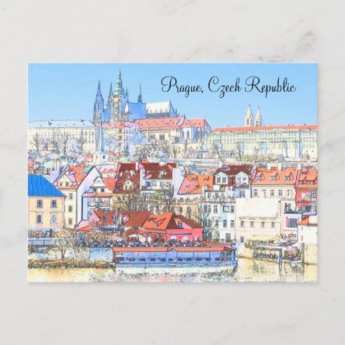 Prague in Pastel Post Card