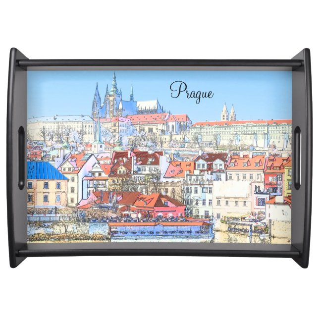Prague in Pastel Serving Tray (Front)