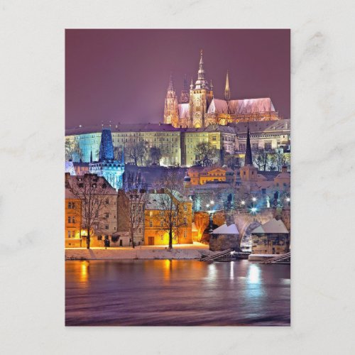 Prague in Winter Postcard