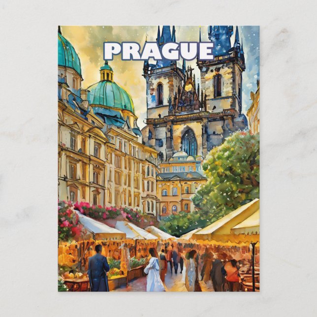 Prague, jewel of Bohemia Postcard (Front)