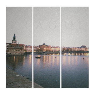 Prague Lights from Charles Bridge Triptych