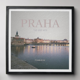 Prague Lights Travel Momento Custom Photo Tile