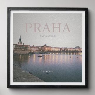 Prague Lights Travel Momento Custom Photo Tile