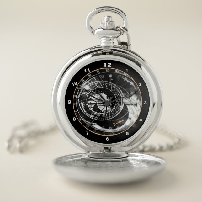 Prague Magic Orloj & Timeless Astronomical Clock   Pocket Watch (Inside)